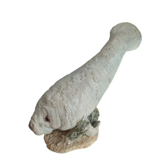 Manatee Figurine Statue On Ocean Base United Design 1988 Collectible Decor - Picture 2 of 10